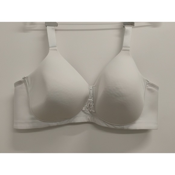 Vanity Fair 71380 Beauty Back Full Figure Wirefree Bra 44D White - Picture 1 of 8